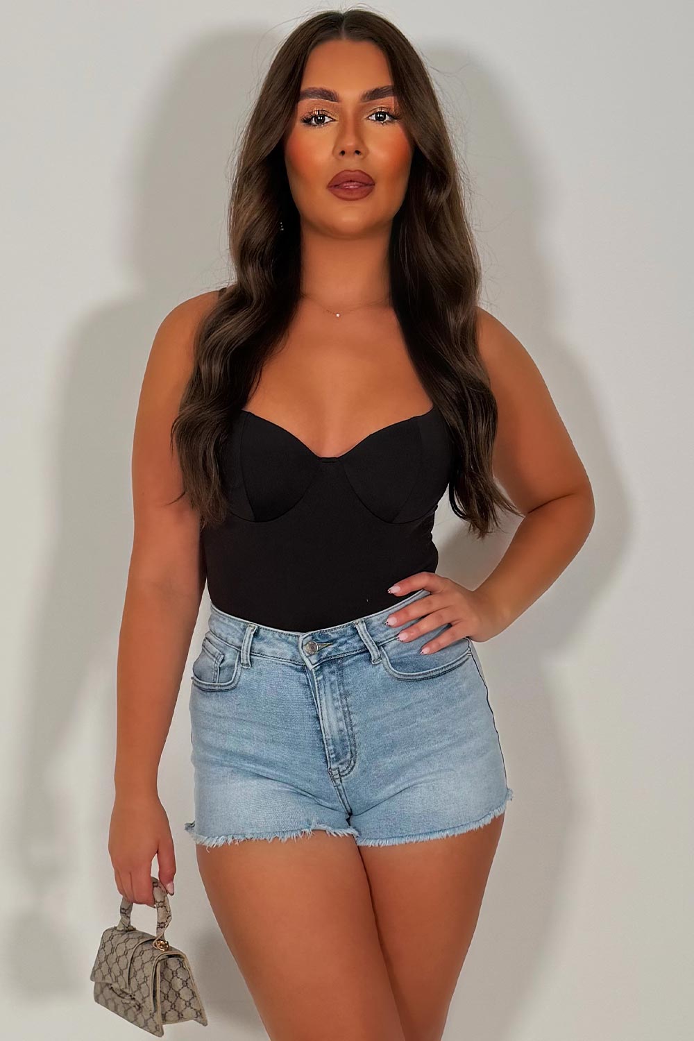 cupped corset contouring top going out festival party outfit styledup