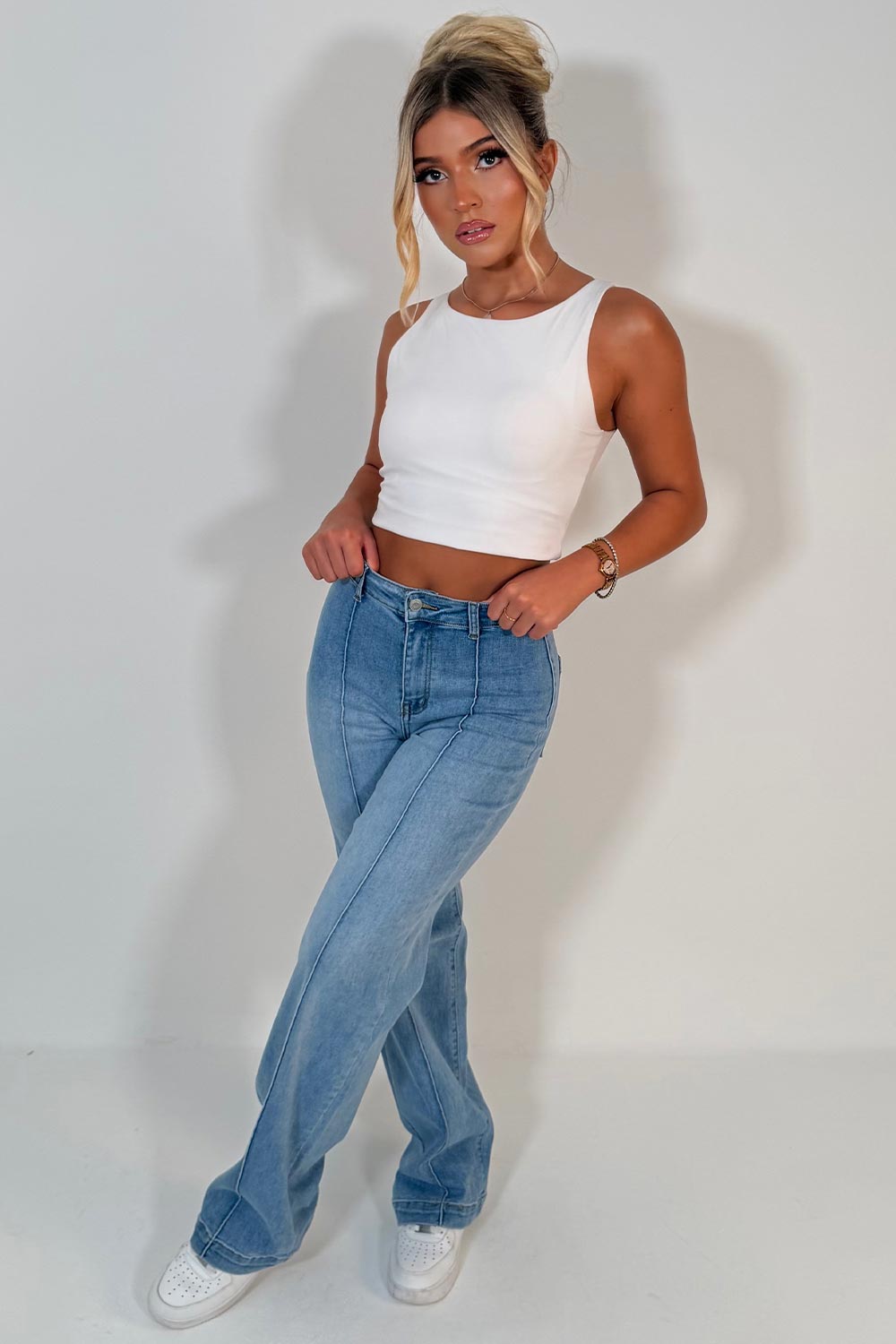 womens denim stretchy jeans zara uk