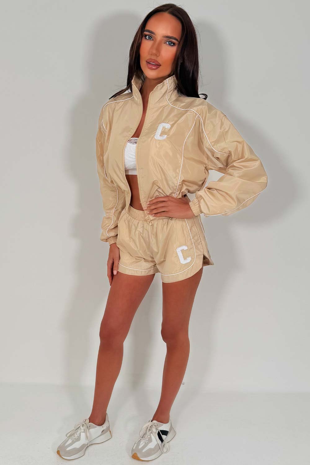 womens short tracksuit summer holiday outfit styledup