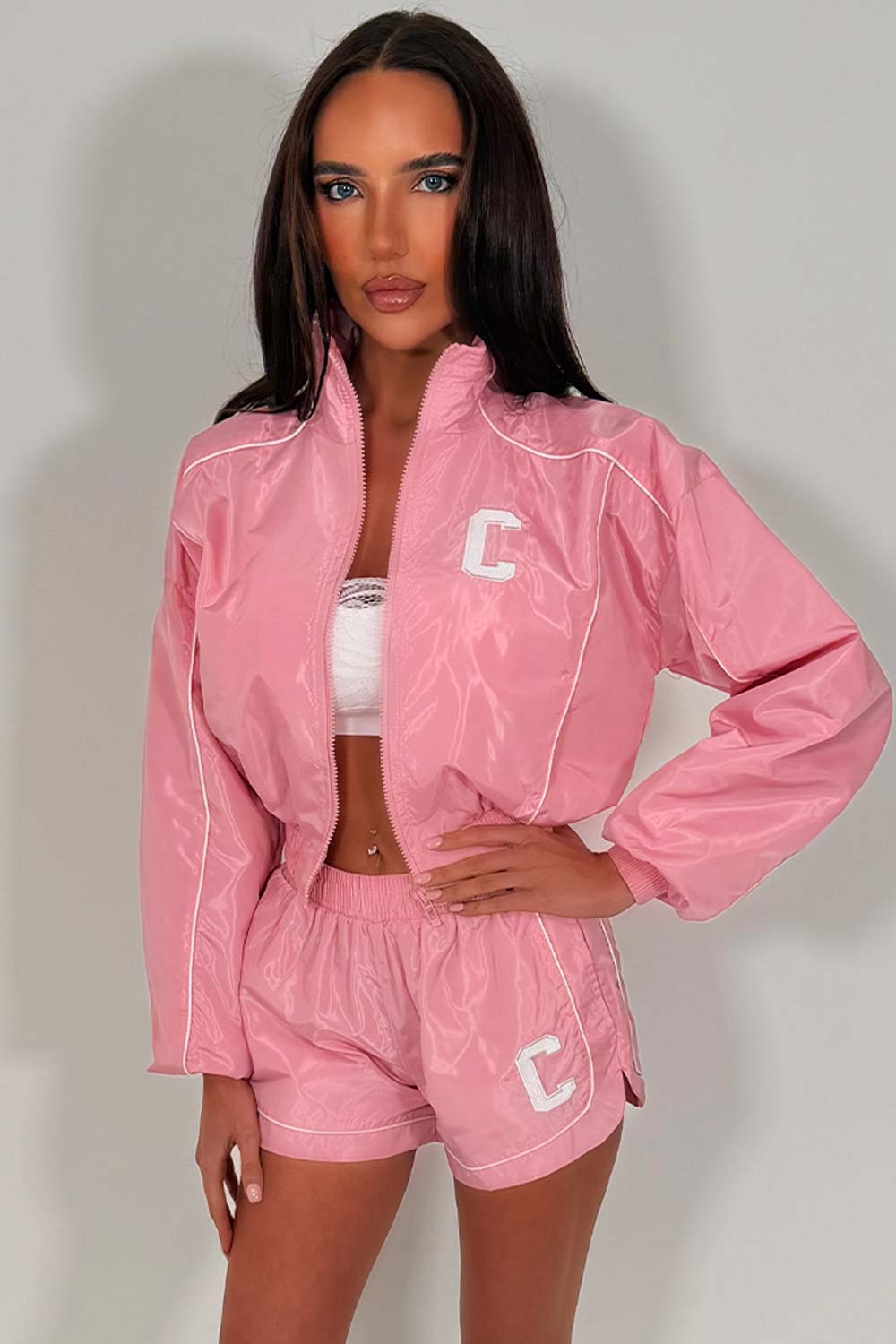 crop jacket and shorts summer holiday outfit for womens styledup