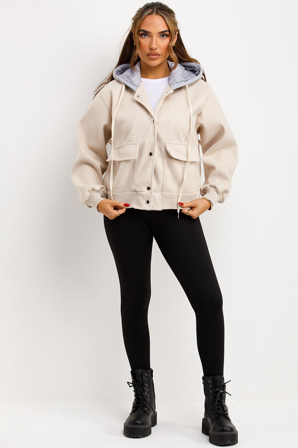 baseball bomber jacket with hood womens uk