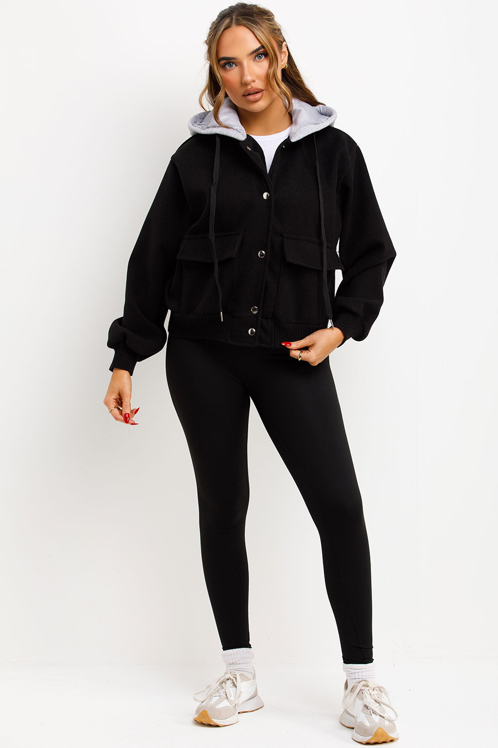 womens bomber jacket with hood styledup