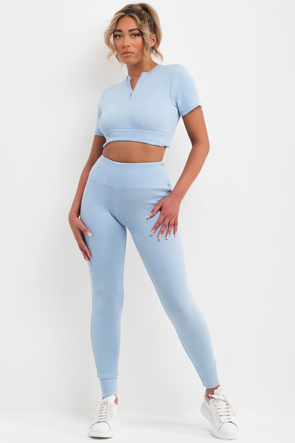 womens co ord ribbed tracksuit