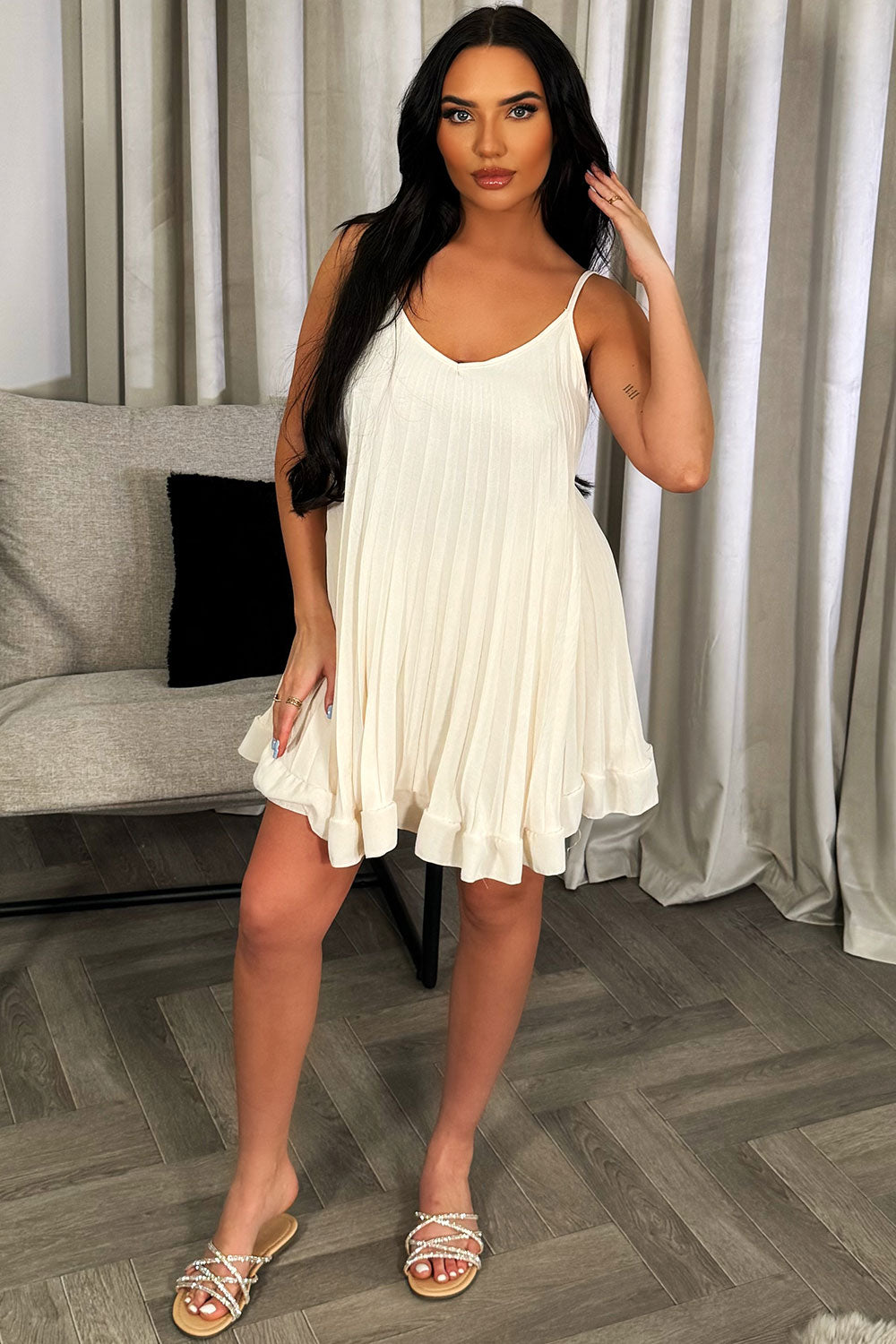 pleated ruffle frilly top and shorts set oversized summer holiday clothes womens uk