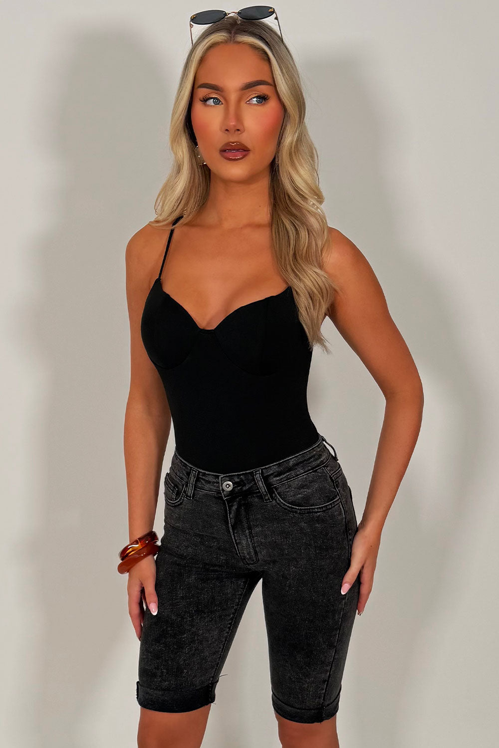 denim capri pants styledup uk
