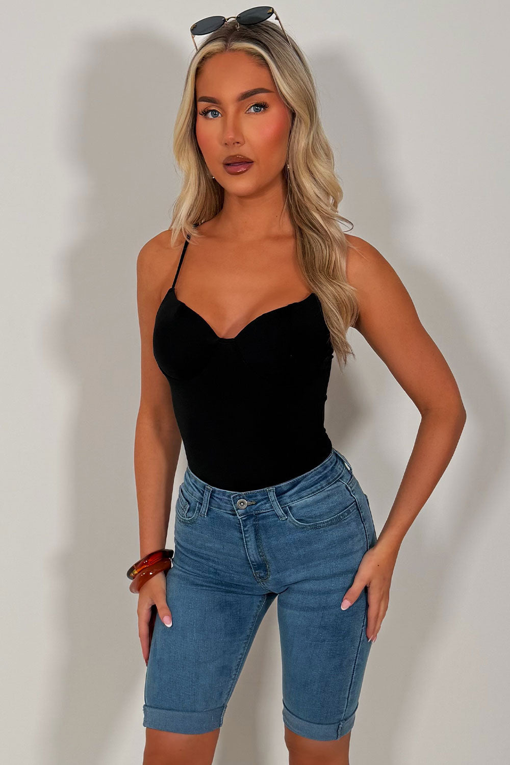 denim capri jeans styledup uk