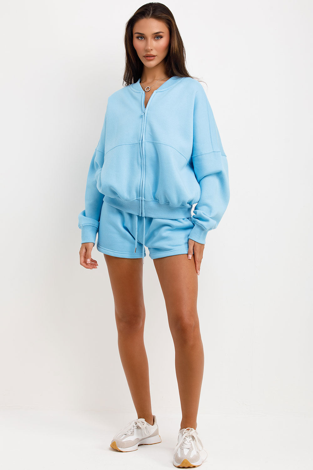 womens short tracksuit zara bomber jacket and shorts set