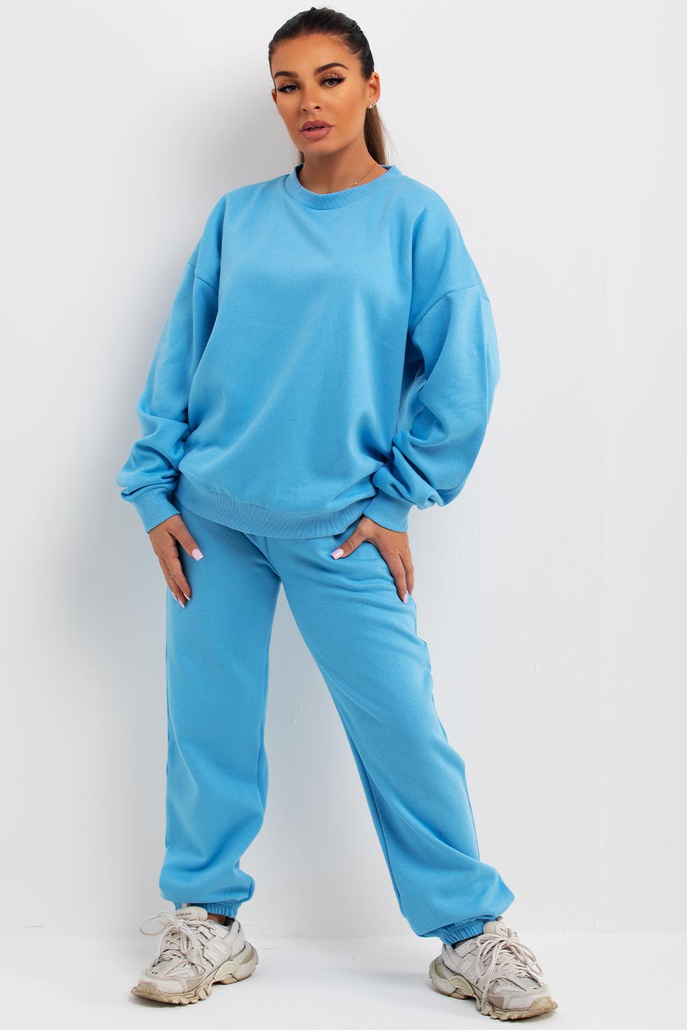 womens sweatshirt and joggers loungewear set sale