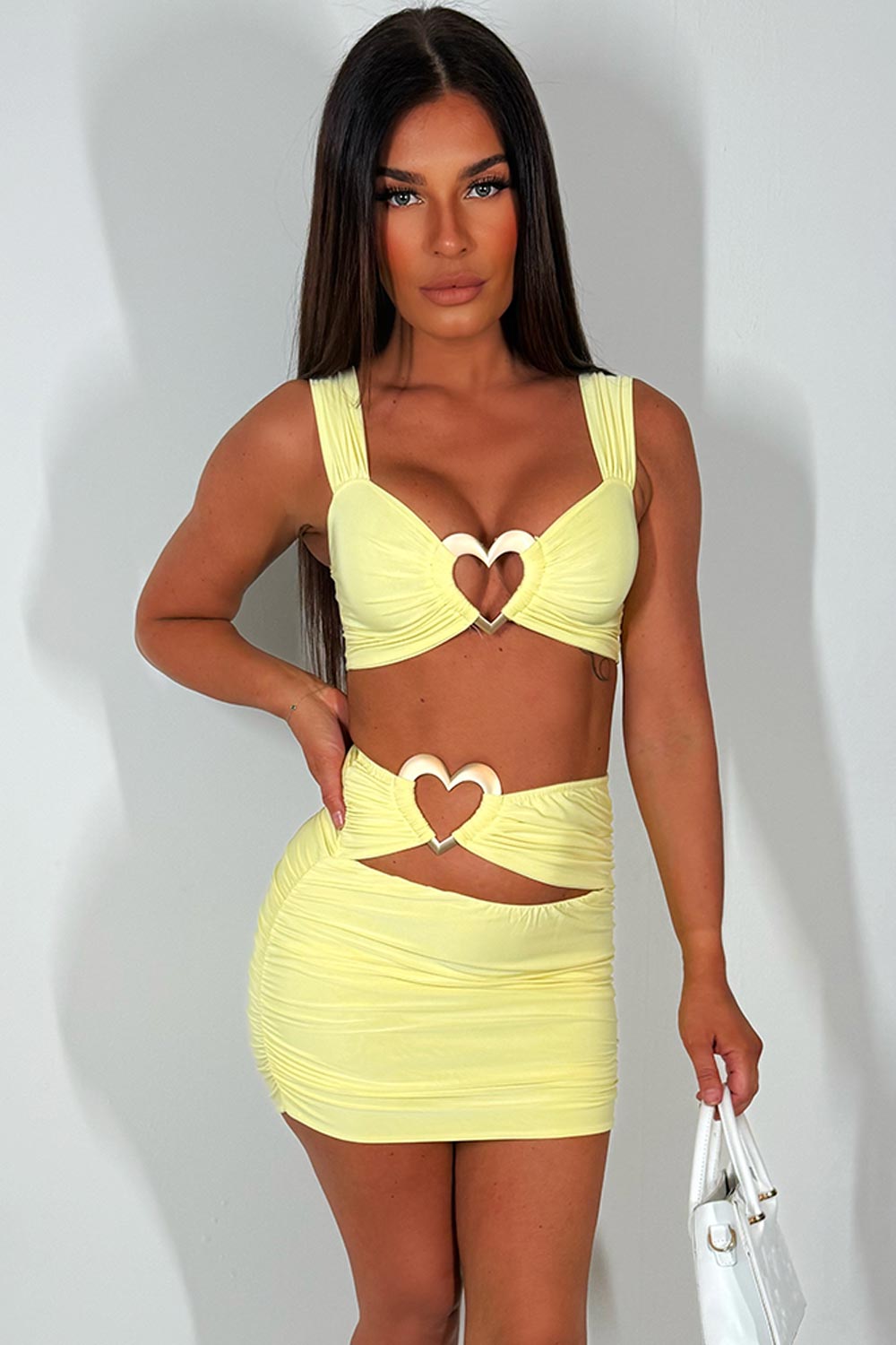 festival skirt and top set with gold buckle detail styledup