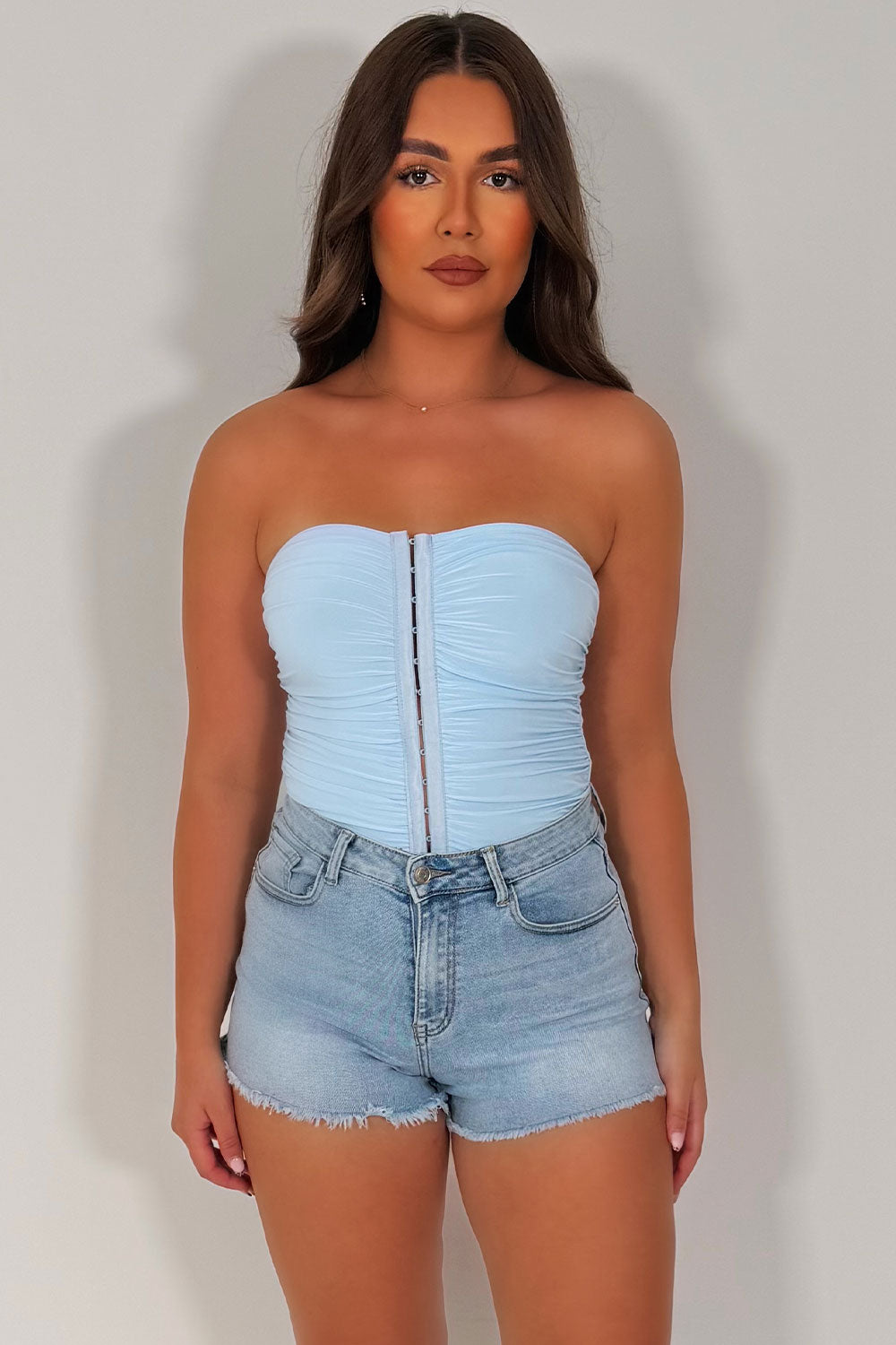 hook and eye corset top nigh out outfit styledup