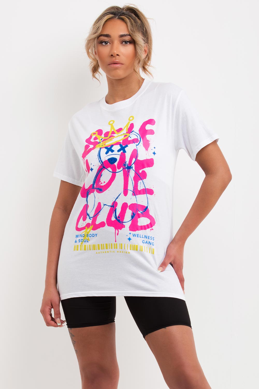 womens white oversized t shirt sale uk