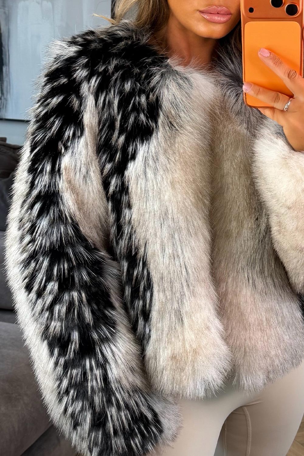 faux fur plush coat womens styledup uk