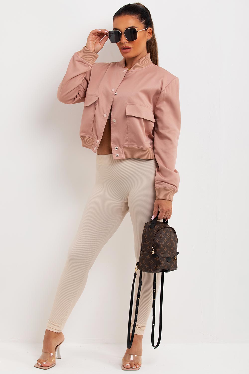 womens crop bomber jacket zara uk