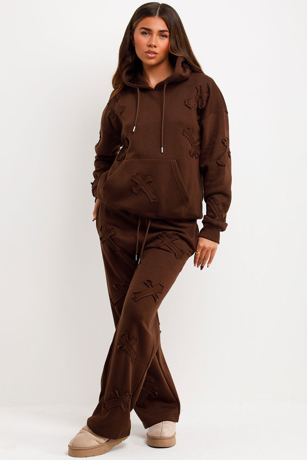 womens crucifix hoodie and joggers