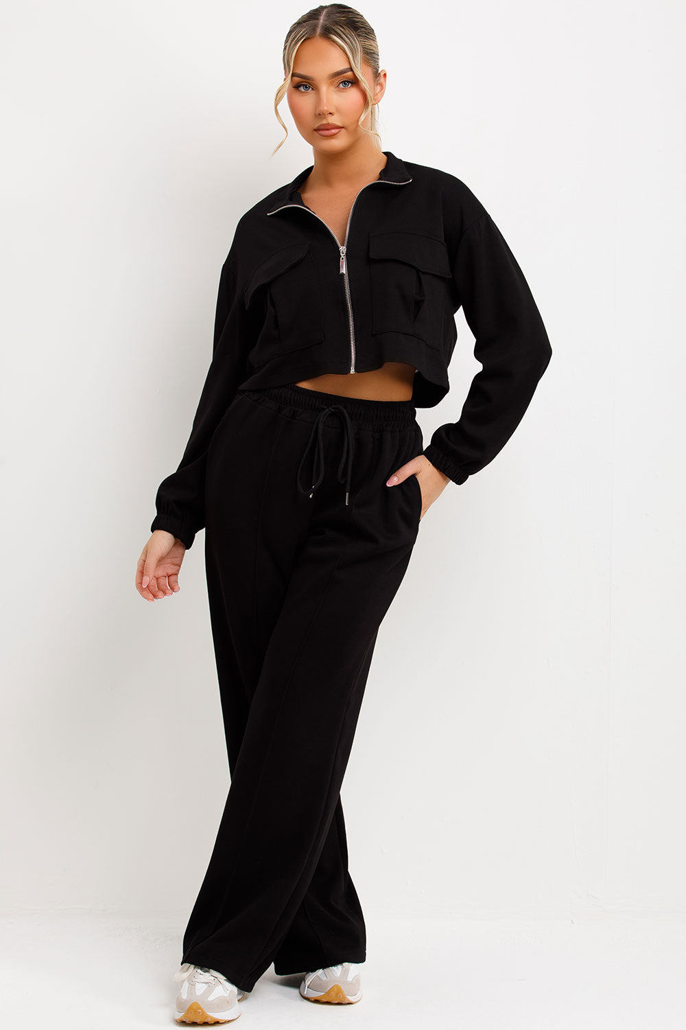zip up sweatshirt jacket and jogger trousers co ord set