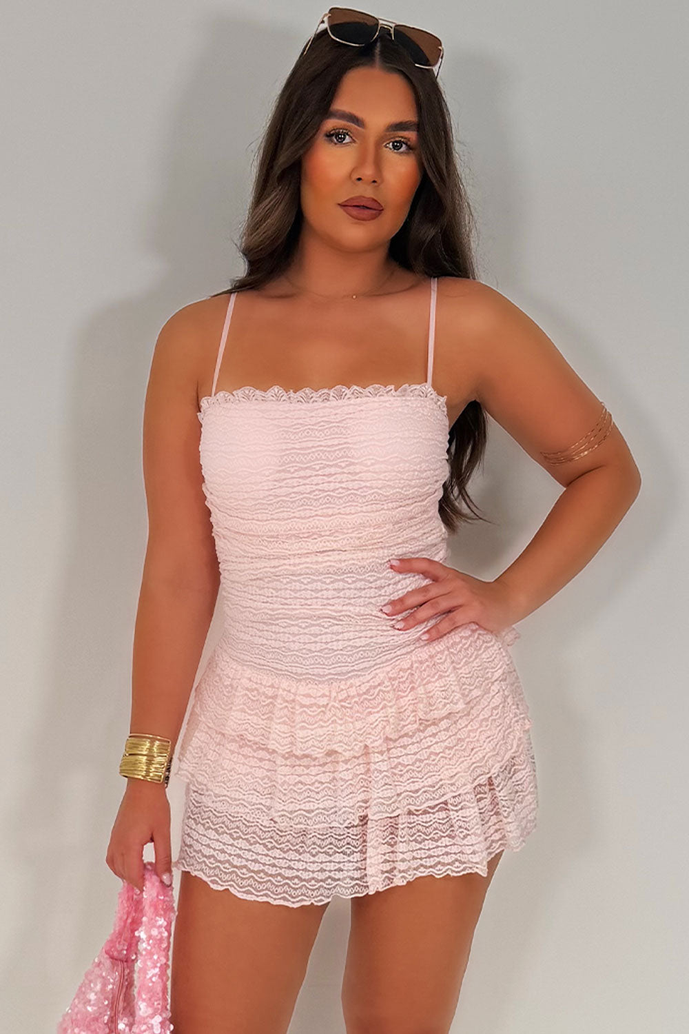 mini lace dress summer holiday festival outfit styledup