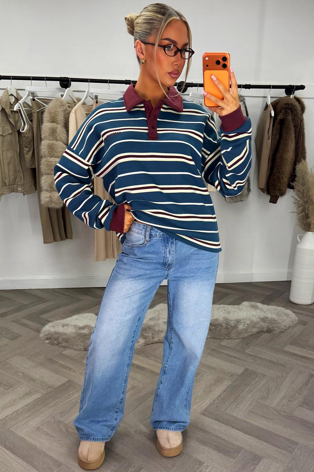 womens striped collared jumper zara uk sale