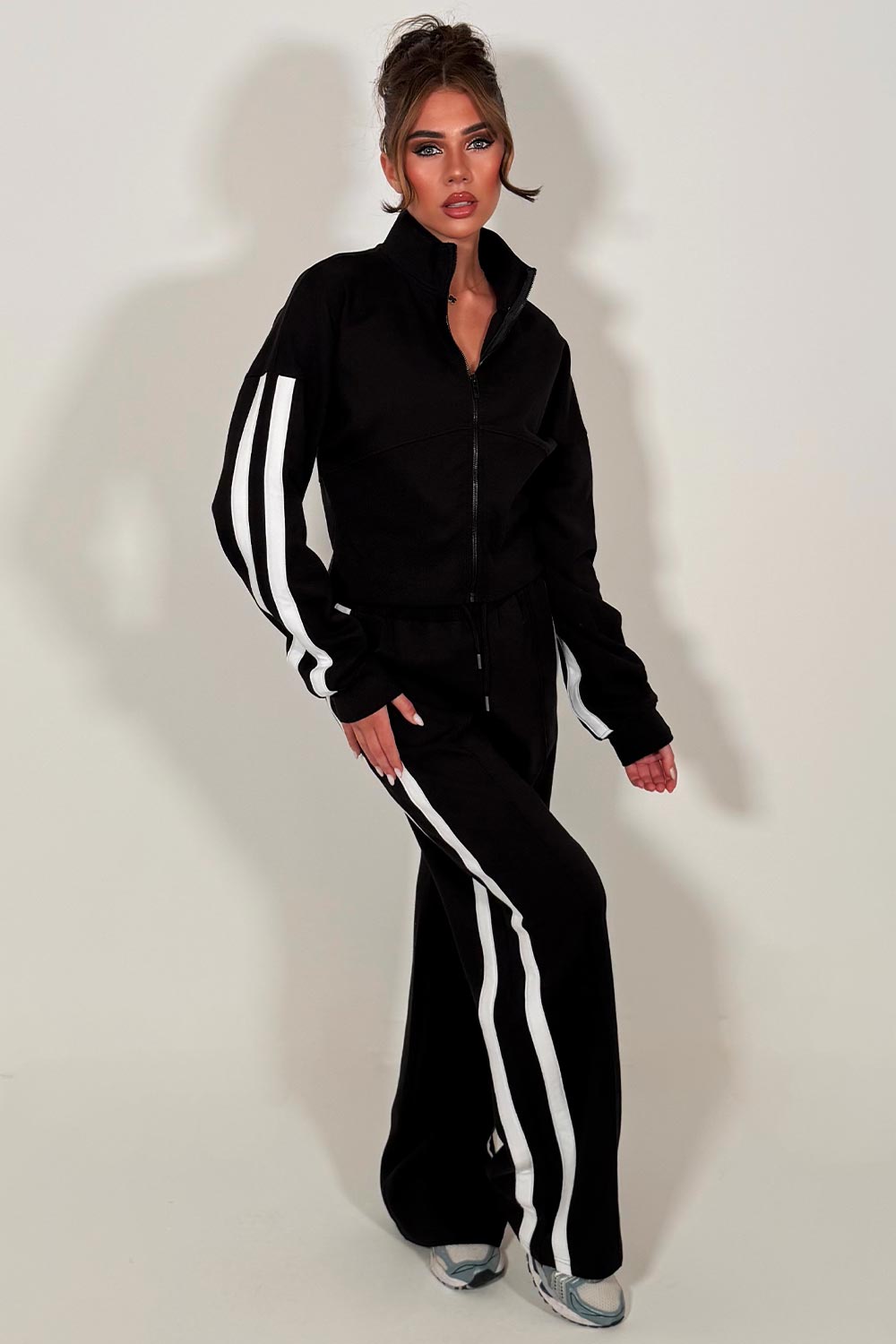 womens side stripe tracksuit lounge set styledup