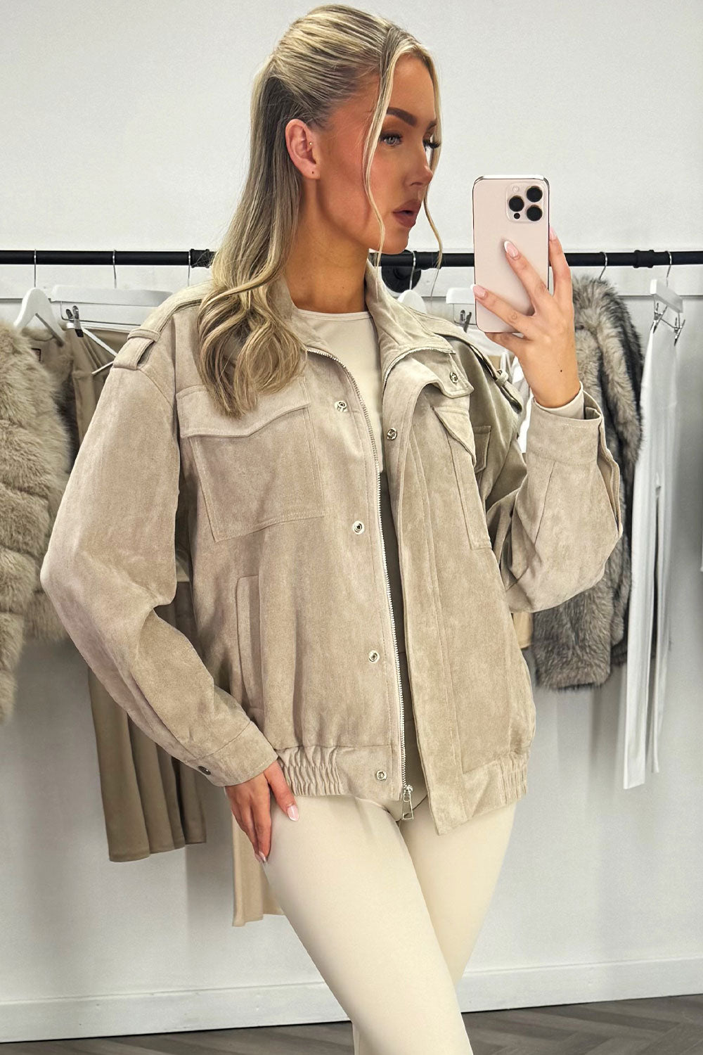 faux suede jacket with long sleeves zara womens styledup