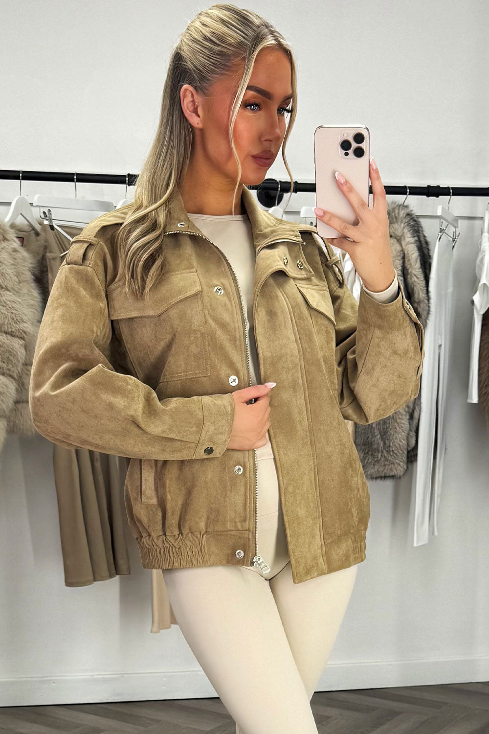 faux suede jacket with long sleeves zara womens styledup