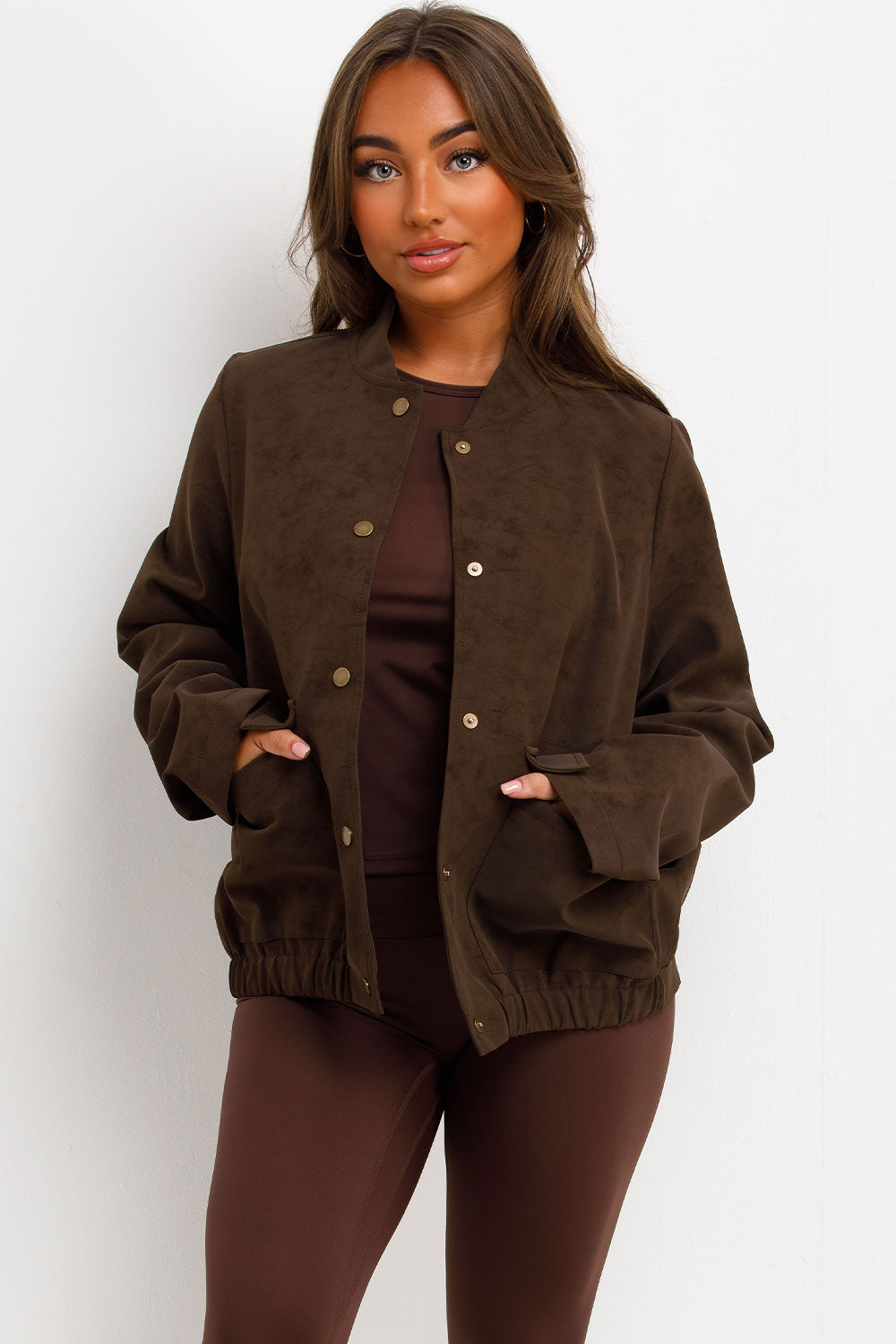 womens faux suede bomber jacket zara uk