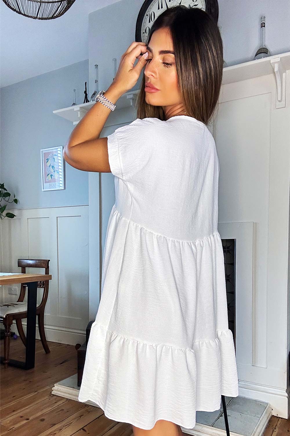 tiered summer smock dress