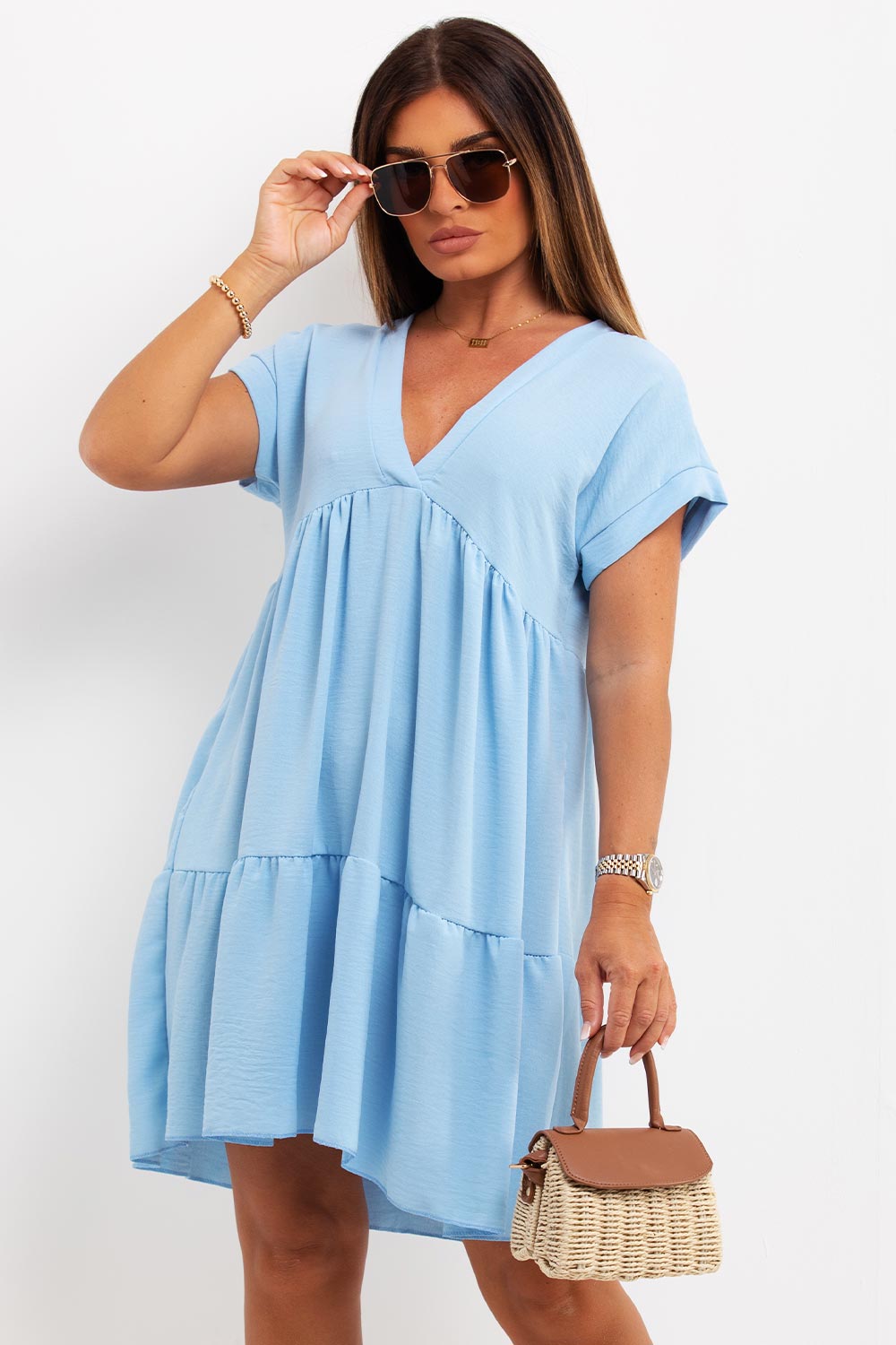 tiered smock dress