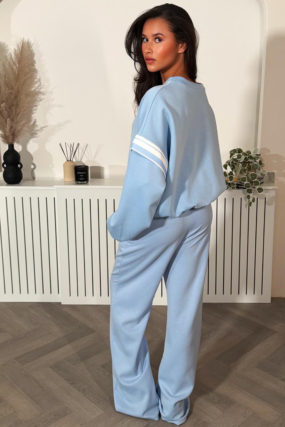 womens oversized sweatshirt and wide leg jogger two piece co ord airport outfit set styledup fashion sale loungewear