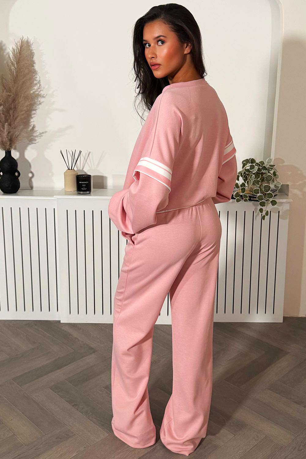 womens oversized sweatshirt and wide leg jogger two piece co ord airport outfit set styledup fashion sale loungewear
