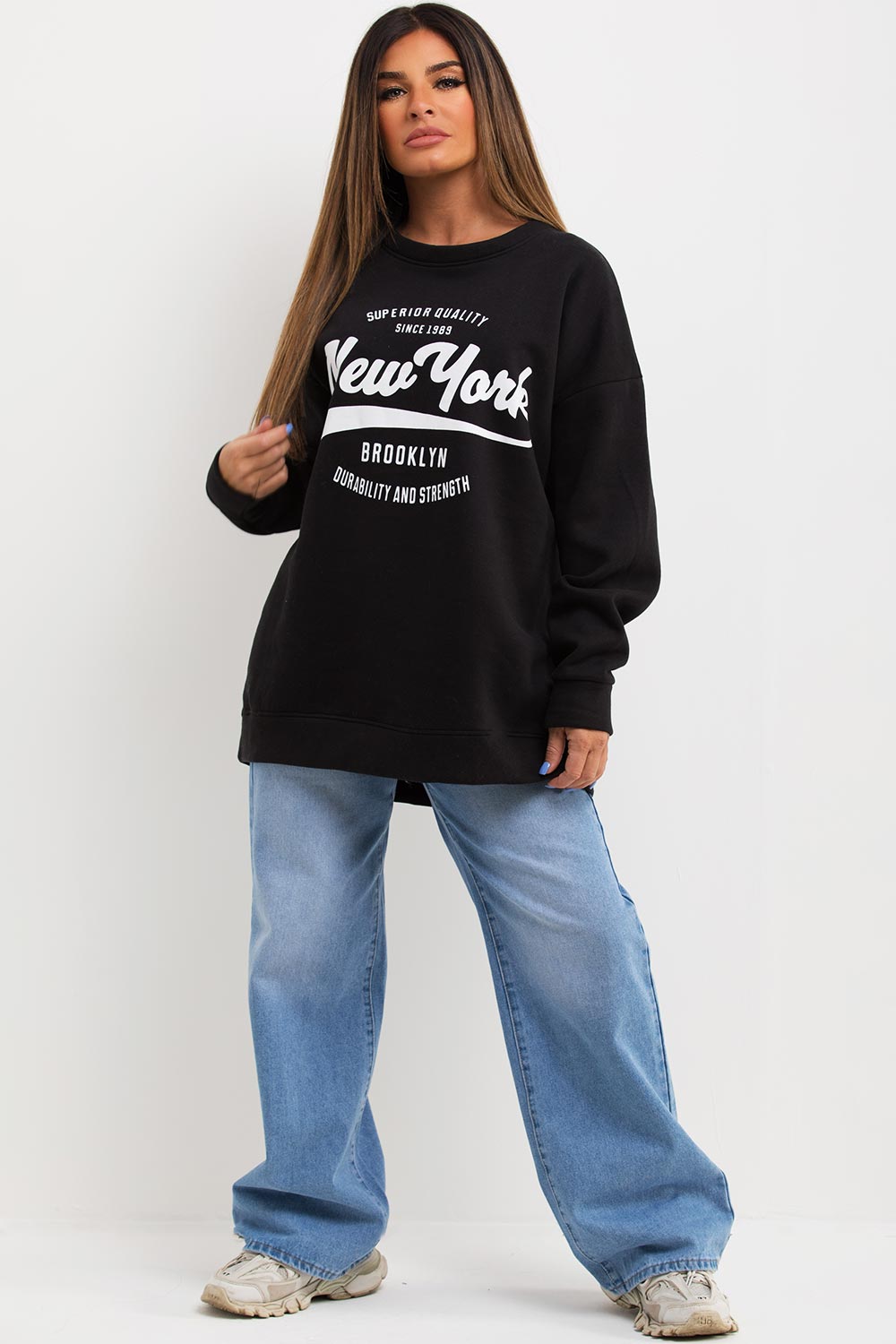 new york sweatshirt oversized