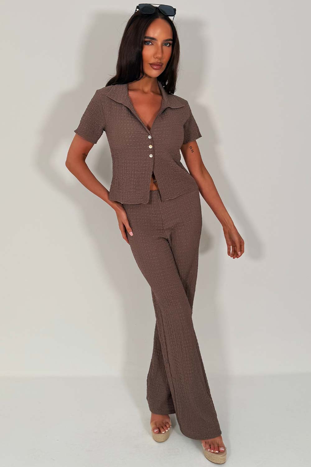 zara womens trousers and top co ord set styledup