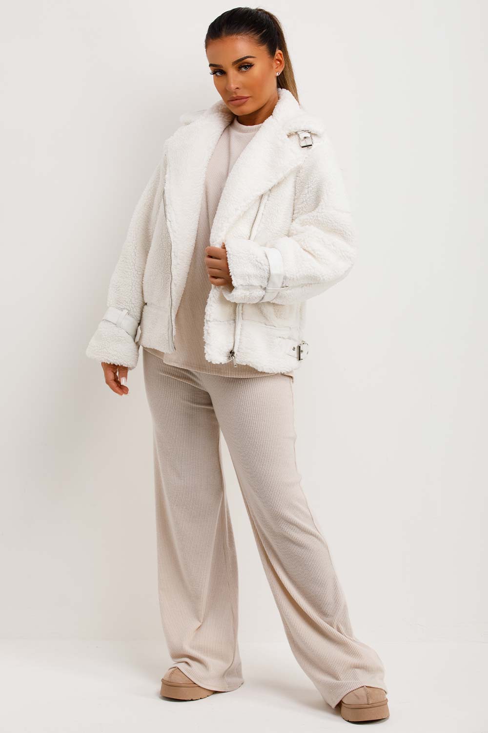 womens teddy borg aviator jacket zara uk