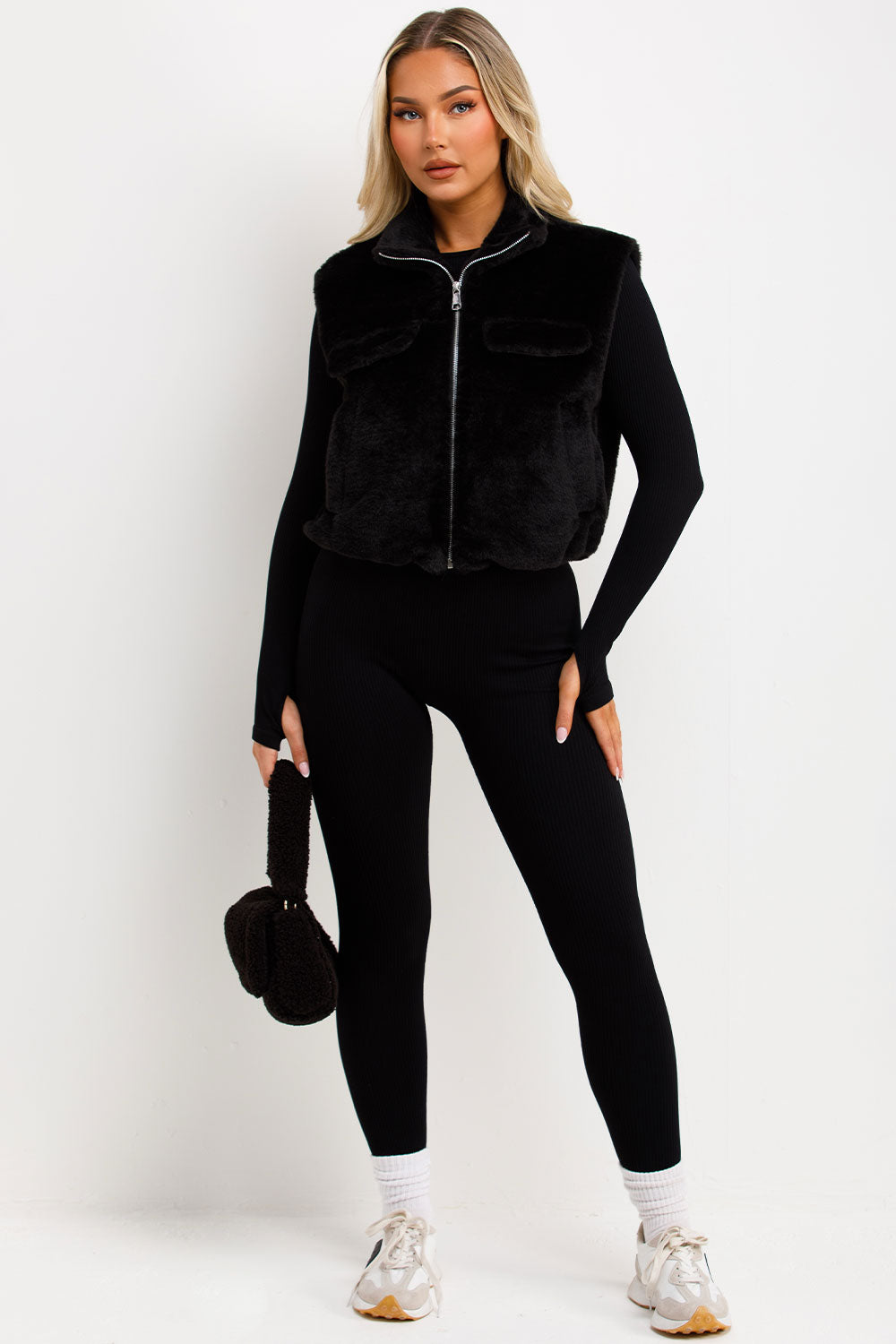 styledup teddy gilet for womens