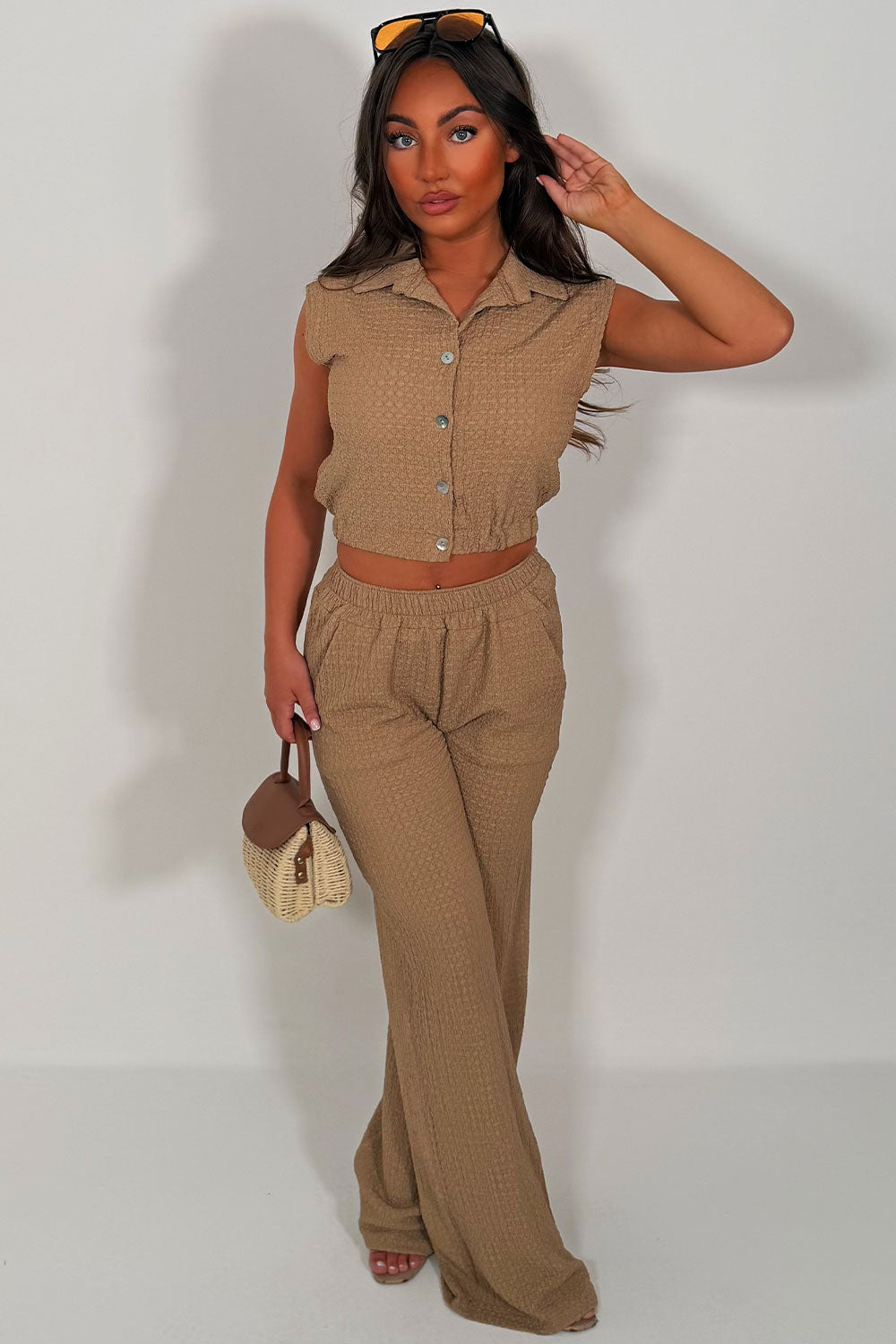 zara womens trousers and top co ord set styledup