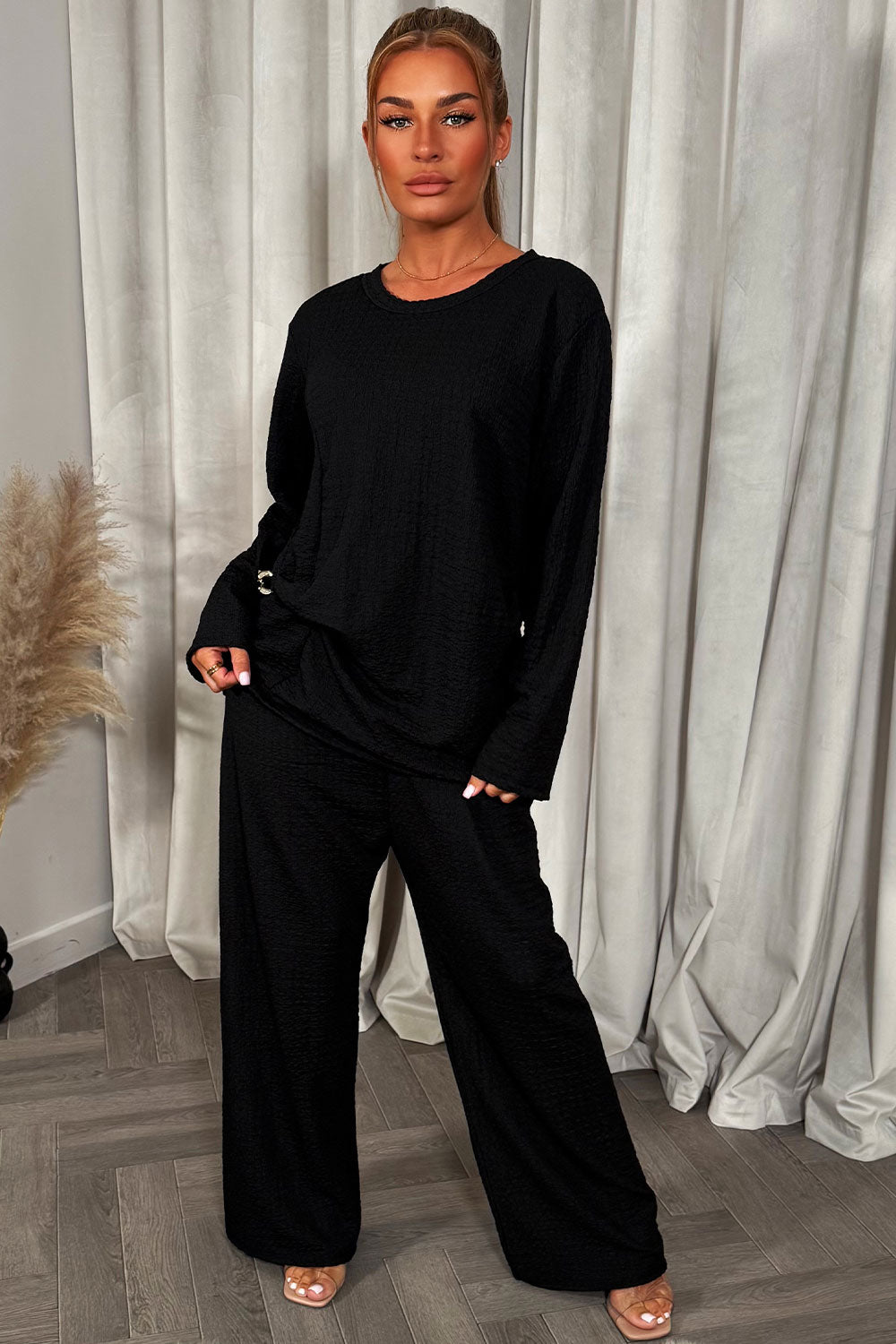 womens christmas party top and trousers co ord set