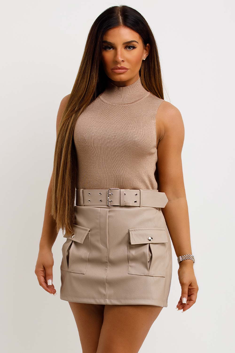 going out rib knitted top with lurex