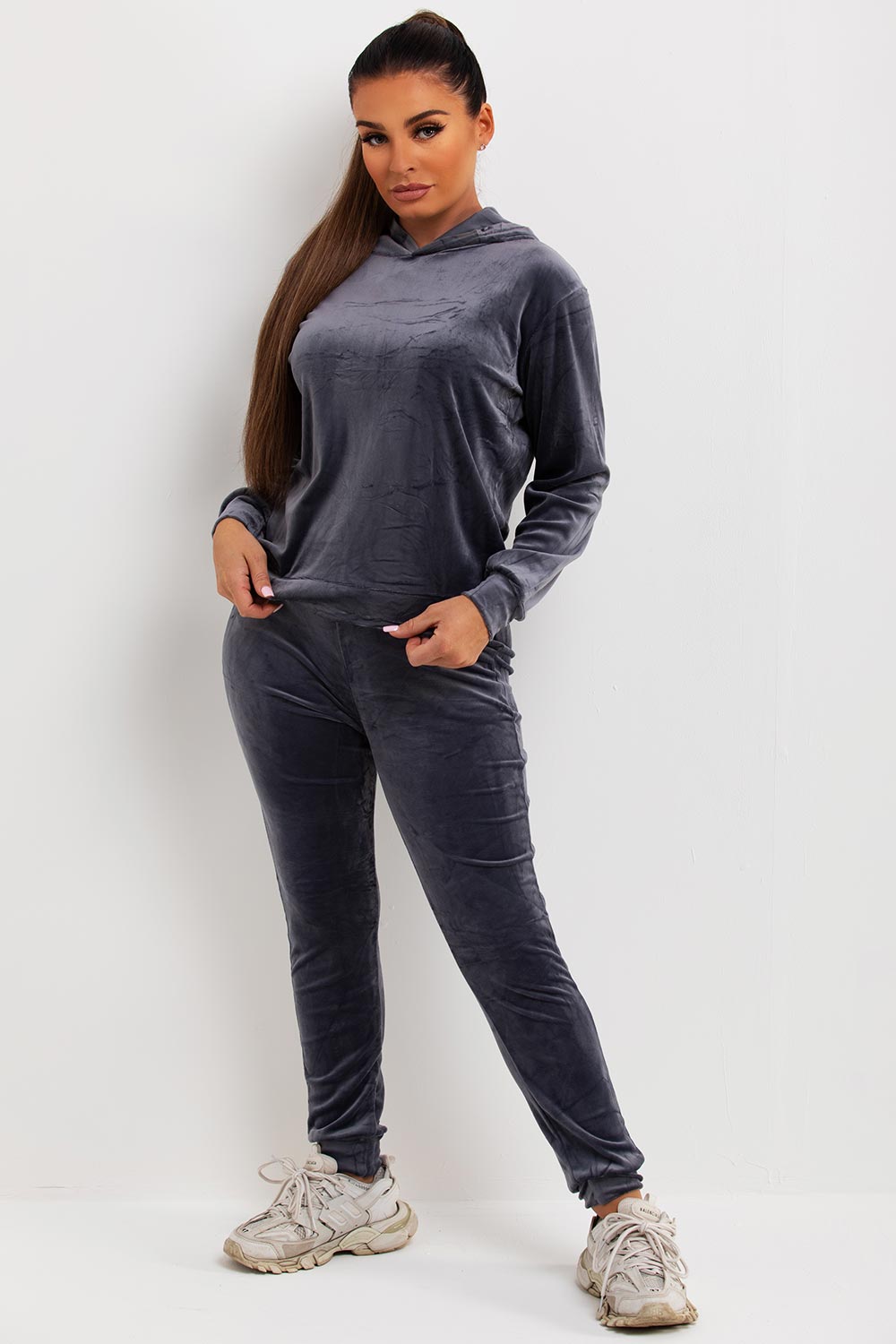 womens juicy couture velour tracksuit hooded