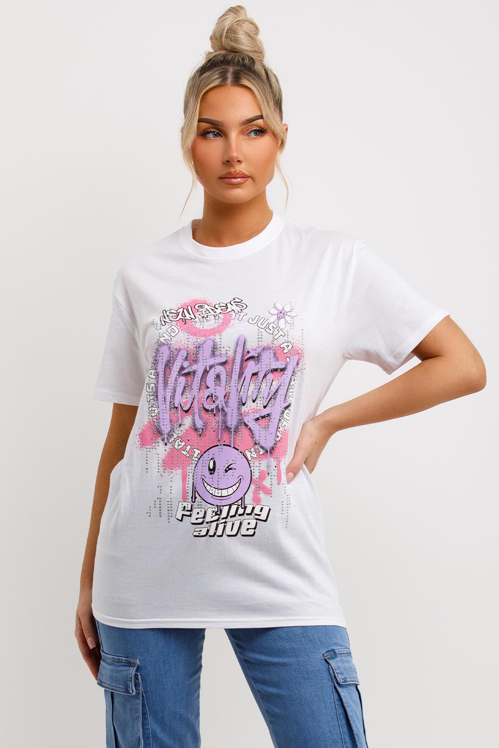 womens vitality feeling alive graphic t shirt