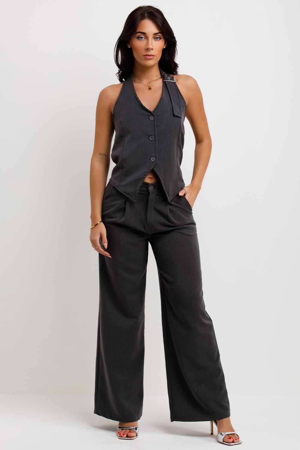 zara womens waistcoat and trousers co ord