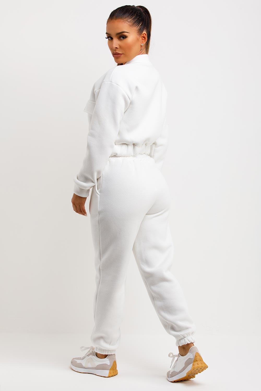 bomber jacket and joggers tracksuit lounge set