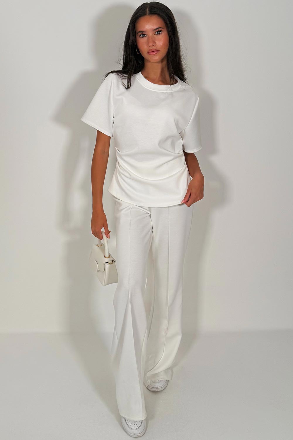 molly mae fitted top and wide leg trousers two piece co ord summer holiday travel outfit styledup uk