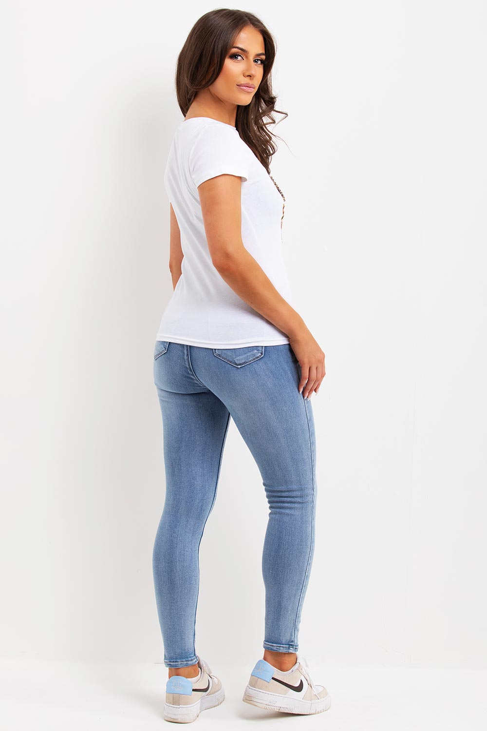 gold sequin t shirt cc double rings