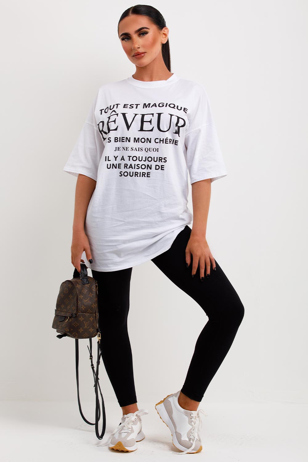 reveur slogan white t shirt womens