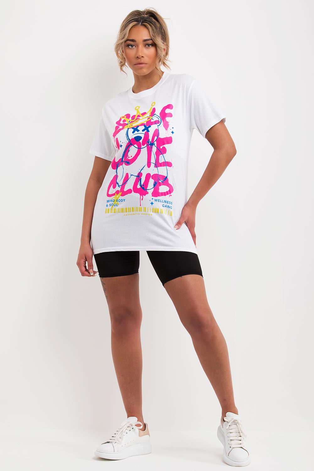 white oversized t shirt womens uk