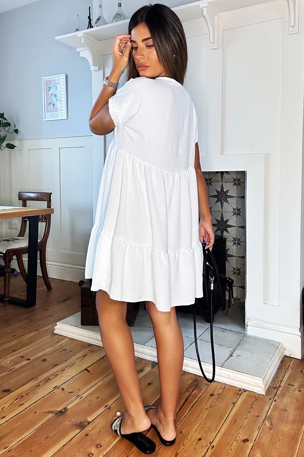tiered smock dress