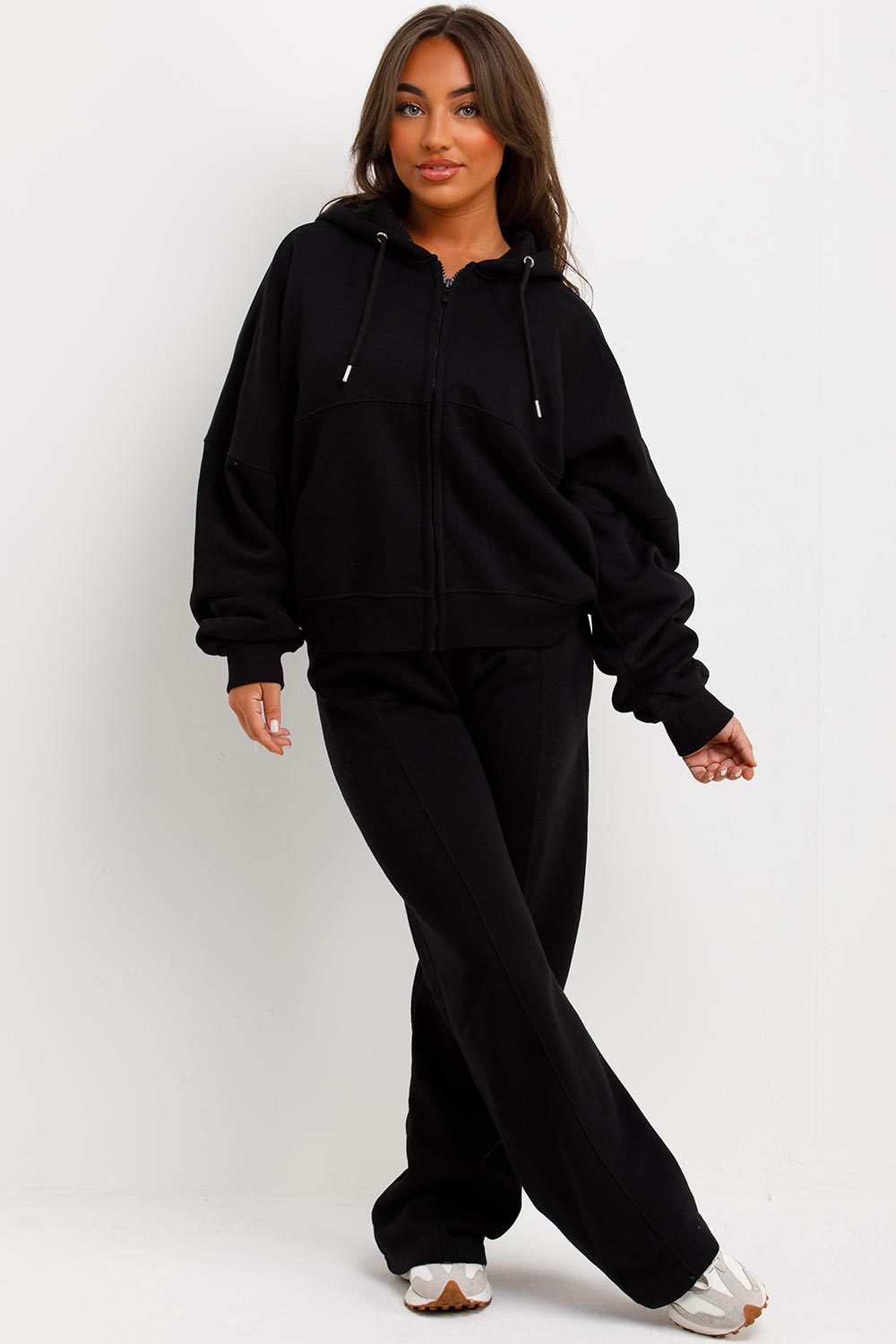 maebe zip hoodie and wide leg joggers tracksuit lounge set sale