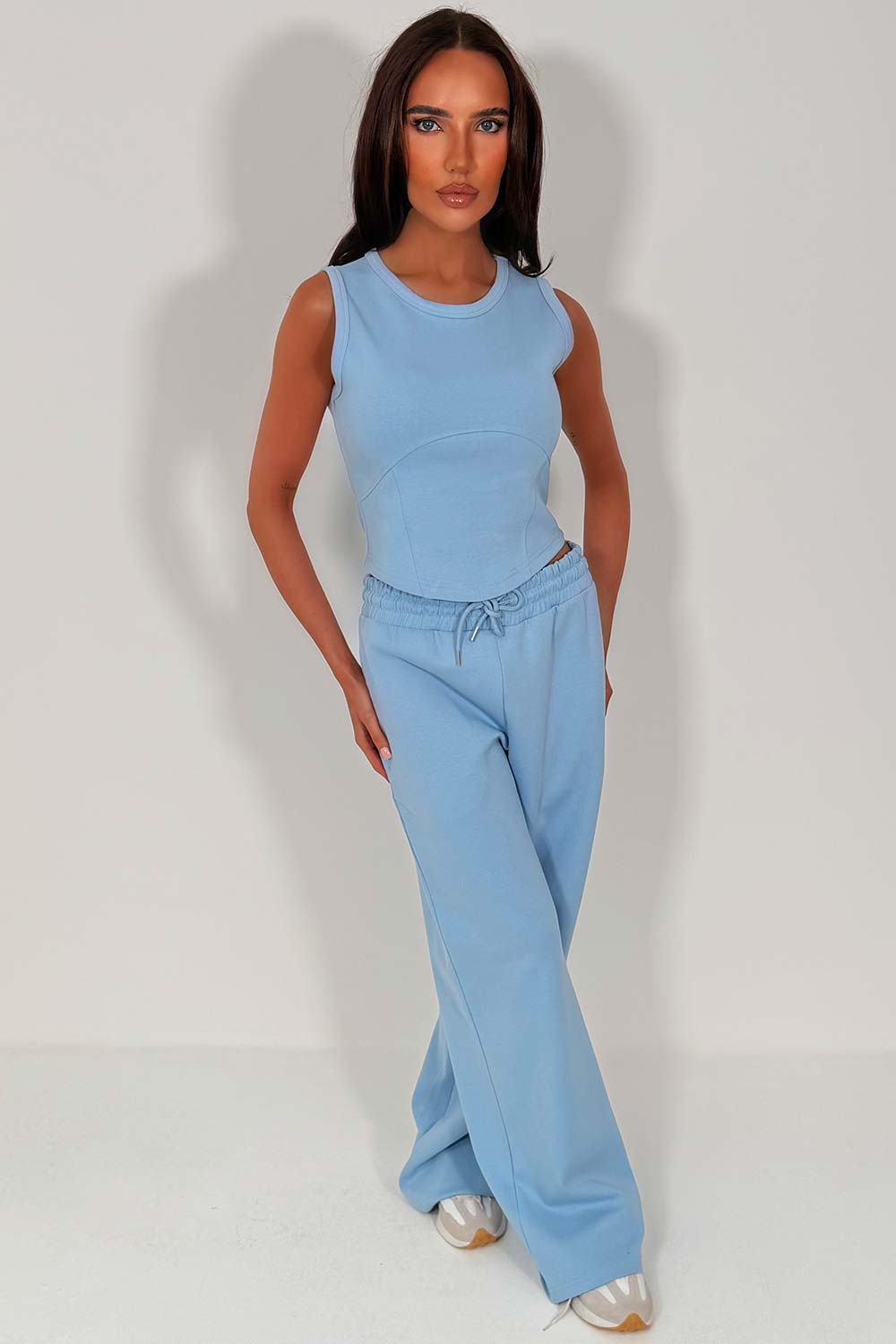 womens summer tracksuit airport outfit zara uk styledup