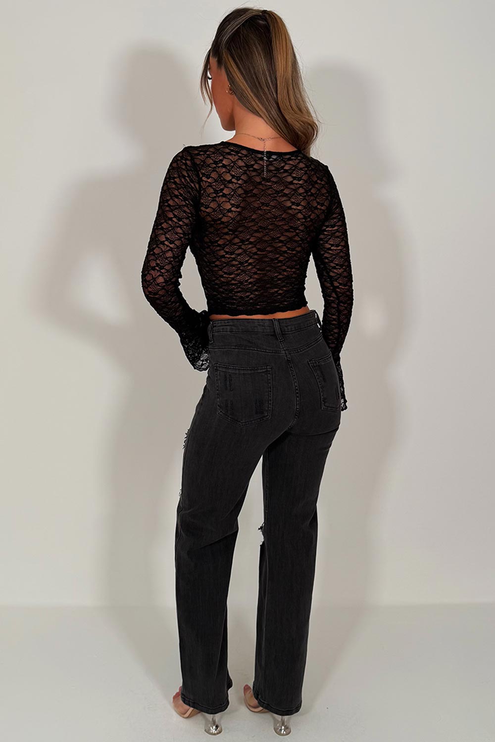 zara womens ripped jeans with high waist