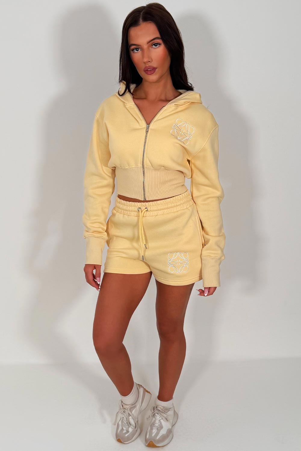 womens short tracksuit with embroidery detail airport outfit uk styledup tiktok