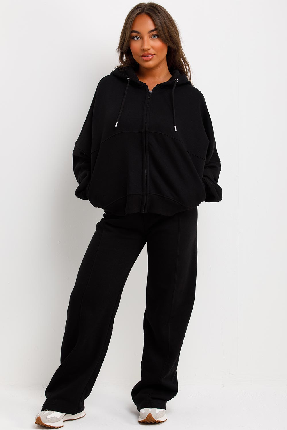 adanola womens hoodie and wide lg joggers tracksuit airport outfit loungewear set